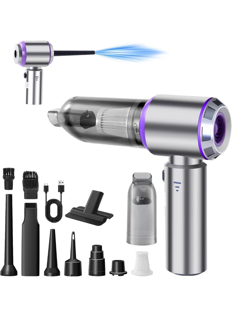 SunNivo Car Vacuum Cleaner Cordless,Wireless Mini Vacuum Cleaner 4-in-1 Compressed Air Duster & Air Blower & Pump，Portable Handheld Vacuum with Brushless Motor for Car, Home, Office,Camping - Image 1